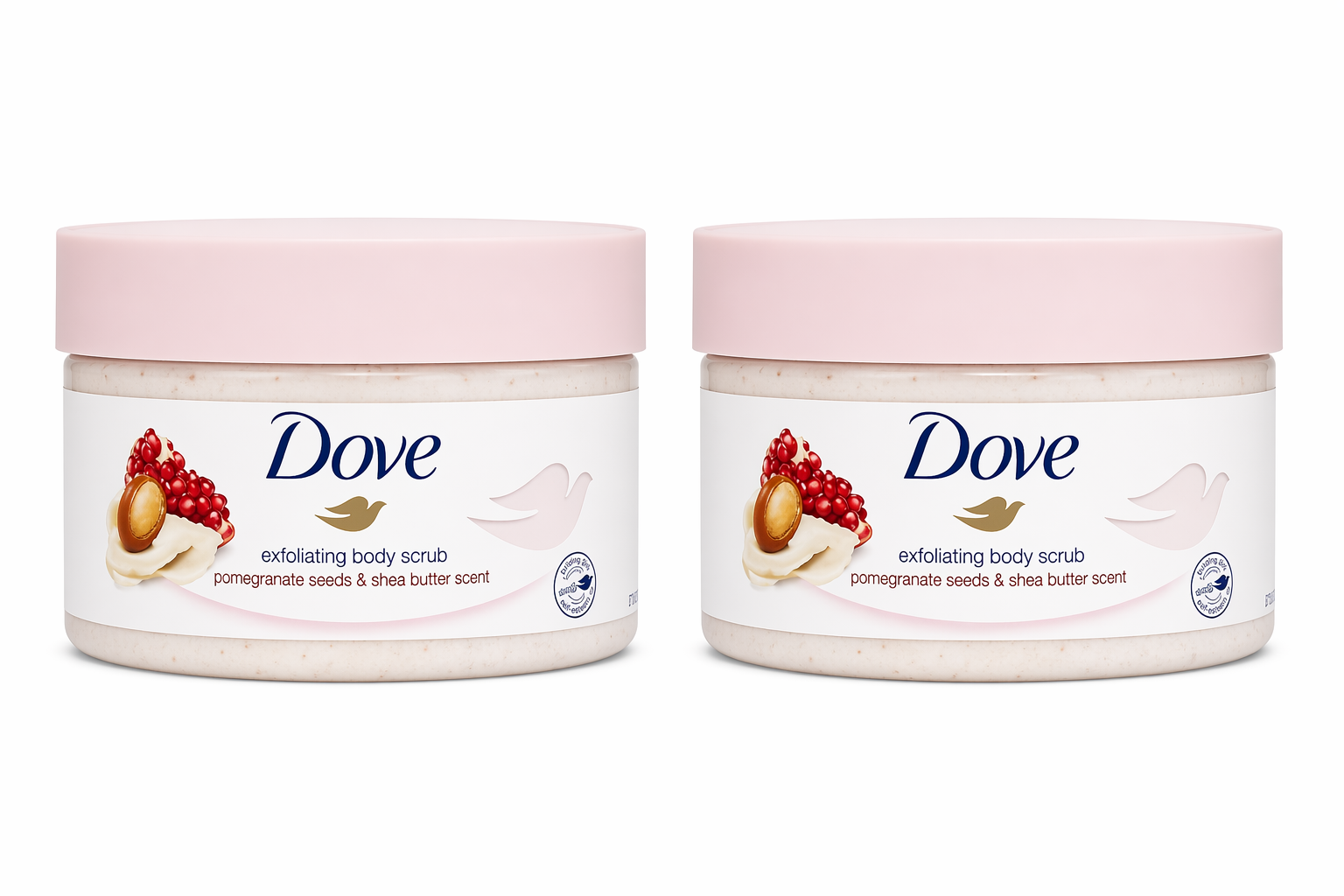 Dove Exfoliating Body Scrub Pomegranate & Shea Butter – 2pcs Bundle