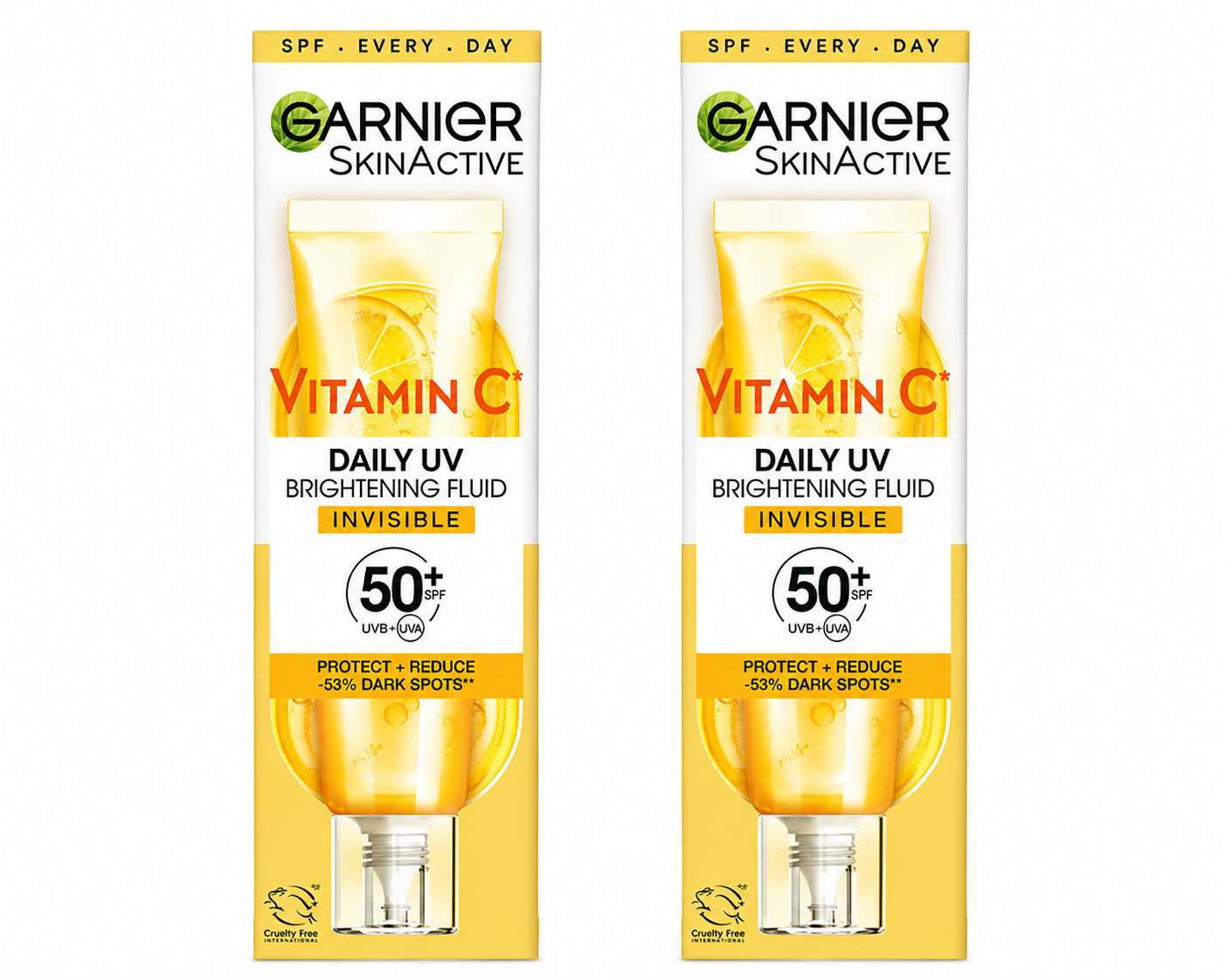 Garnier Vitamin C Daily UV Brightening Fluid SPF50+ – 2pcs Set