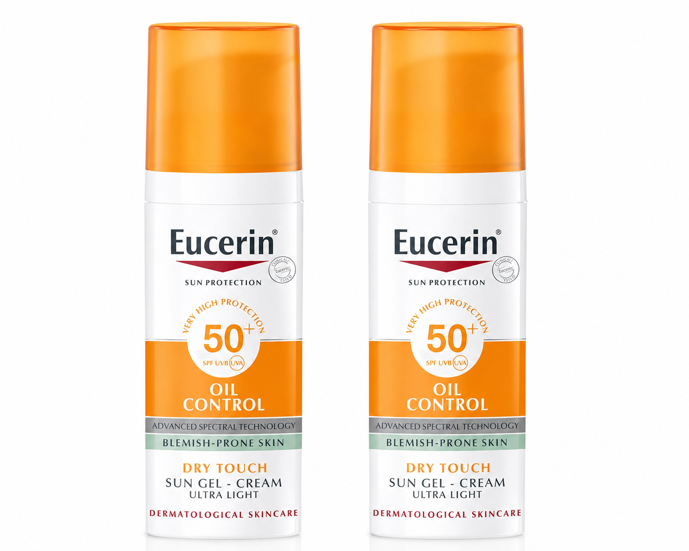 Eucerin Oil Control SPF50+ Sun Gel Cream – 2pcs Set
