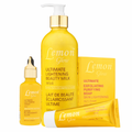 Lemon Glow Ultimate Lightening Set (Beauty Milk • Serum • Exfoliating Soap • Treatment Cream)
