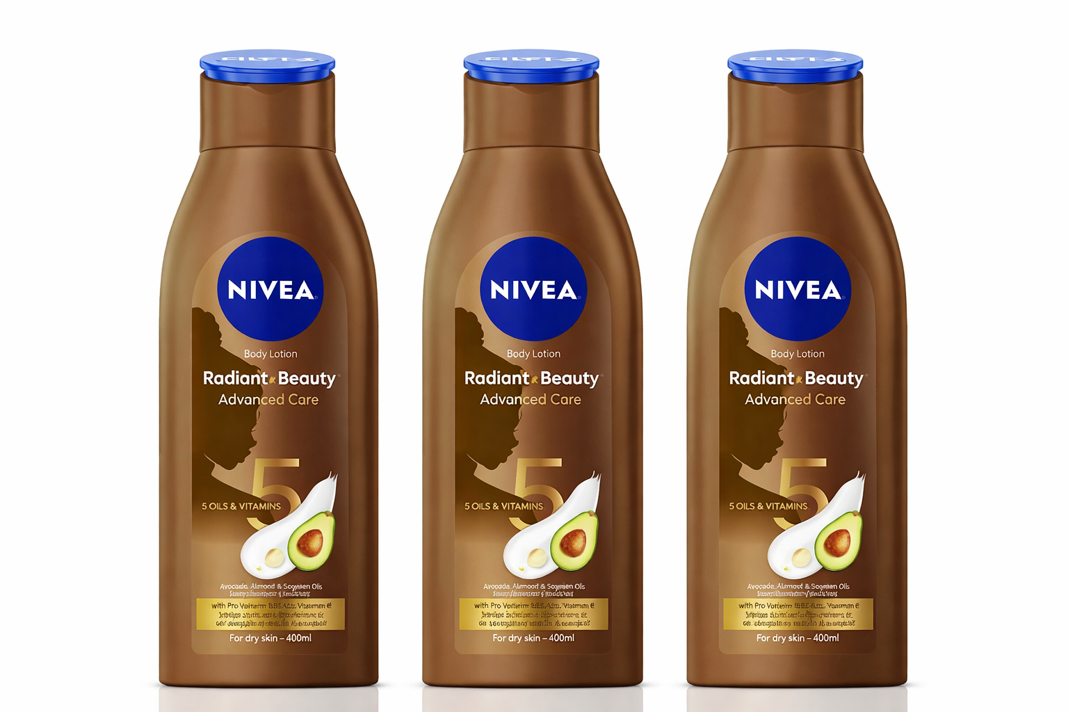 NIVEA Radiant & Beauty Advanced Care Body Lotion (5 Oils & Vitamins) – 3PCS