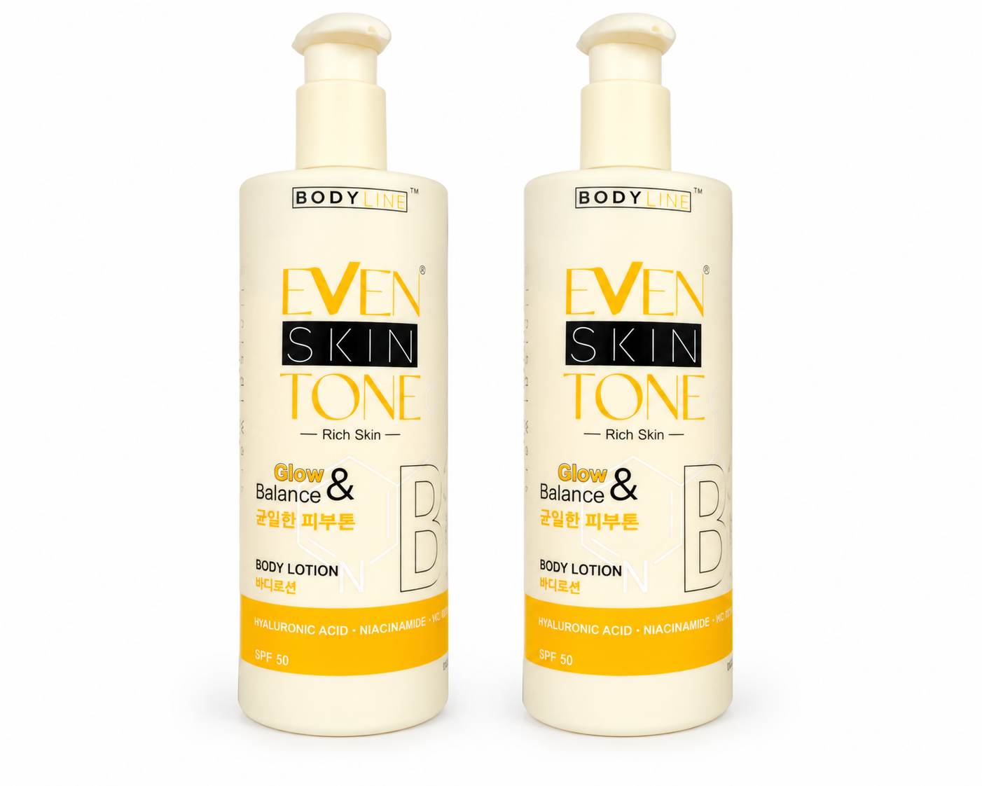 Bodyline Even Skin Tone Rich Skin Glow & Balance Body Lotion SPF 50 (2 Pack)