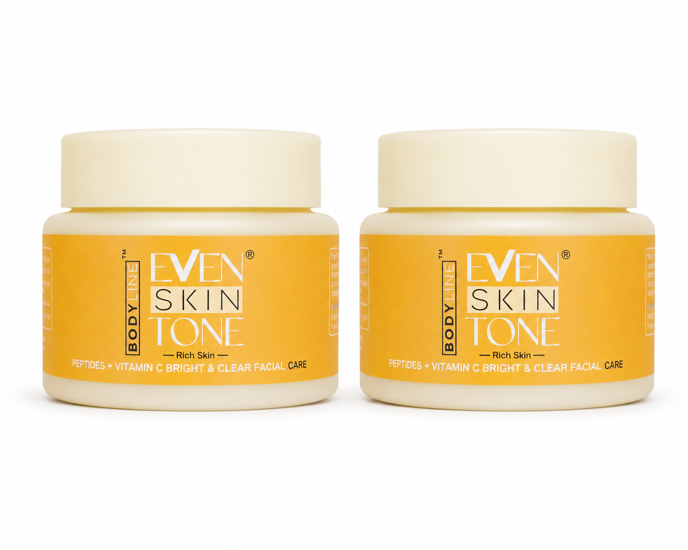 Bodyline Even Skin Tone Rich Skin Peptides + Vitamin C Bright & Clear Facial Care (2 Pack)