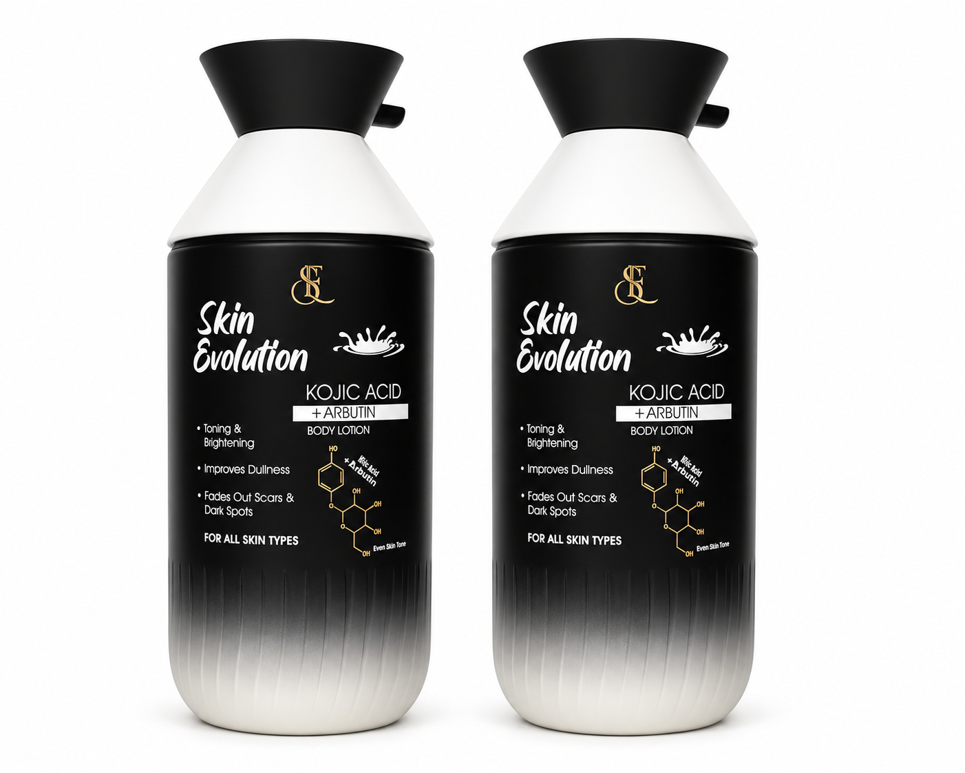 Skin Evolution Kojic Acid + Arbutin Body Lotion (2-Pack Bundle)