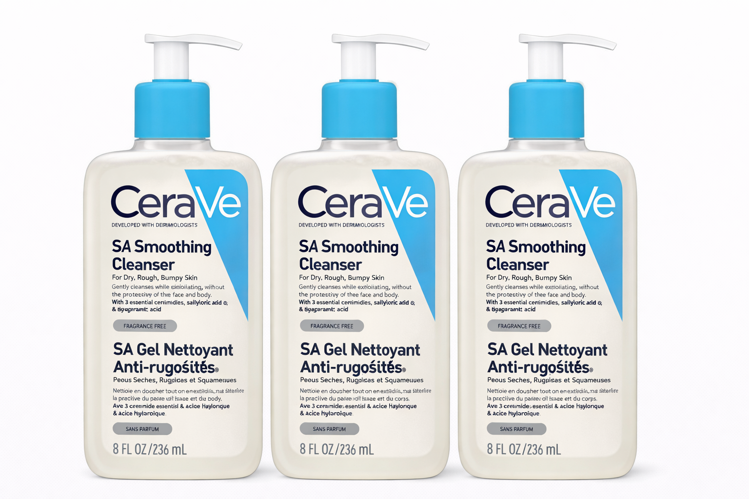 CeraVe SA Smoothing Cleanser – 3PCS Bundle Pack