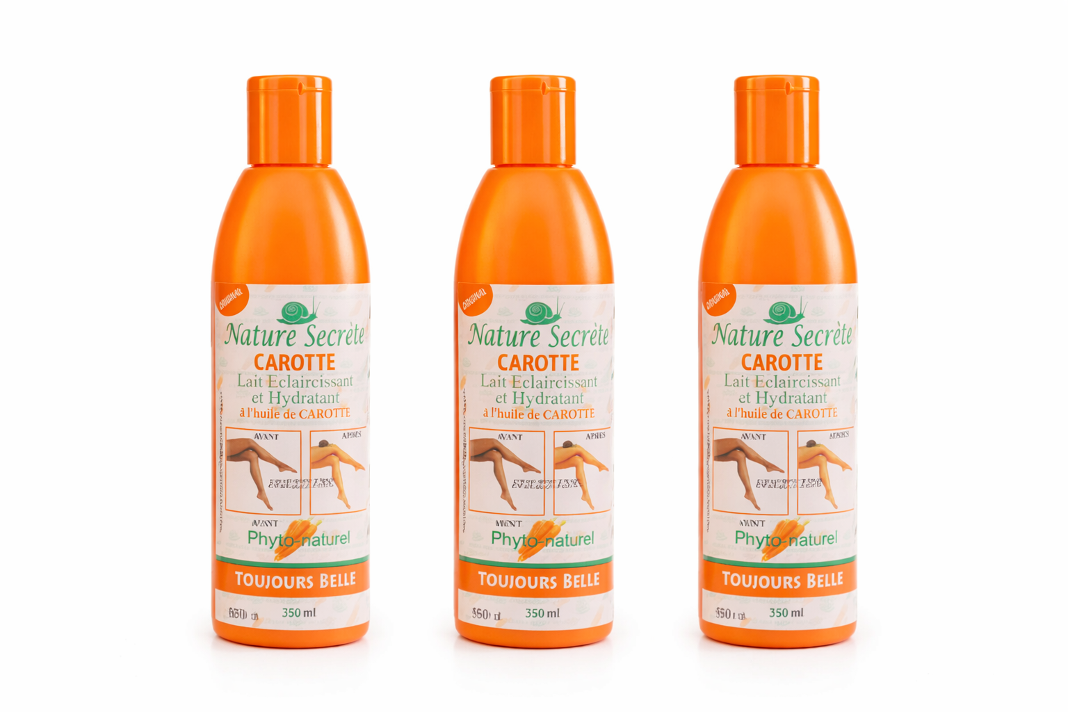 Nature Secrete Carotte Brightening & Hydrating Body Lotion – 3PCS Bundle