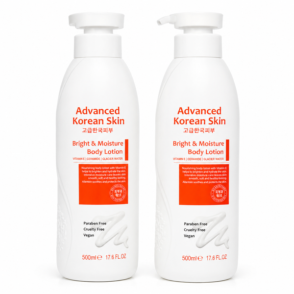 Advanced Korean Skin Bright & Moisture Body Lotion – 2-Piece Set