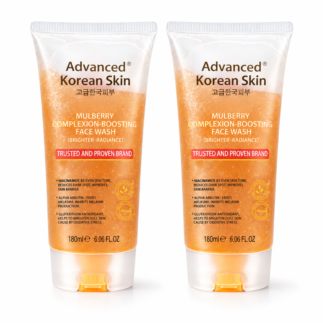 Advanced Korean Skin Mulberry Complexion-Boosting Face Wash – 2-Piece Set