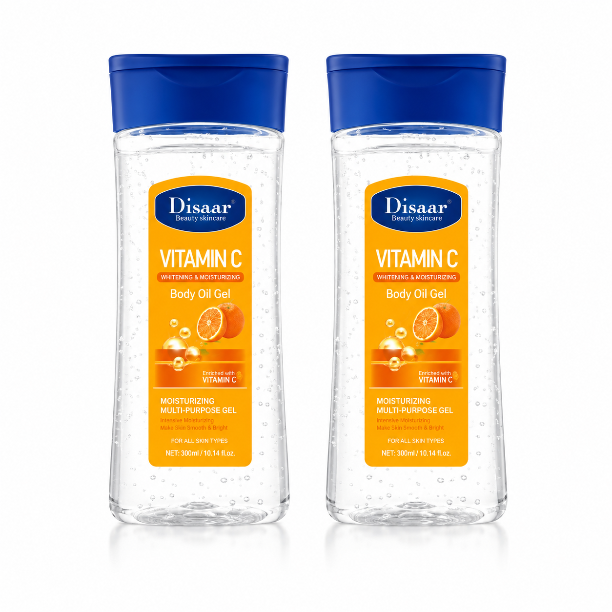 Disaar Vitamin C Whitening & Moisturizing Body Oil Gel Duo Set