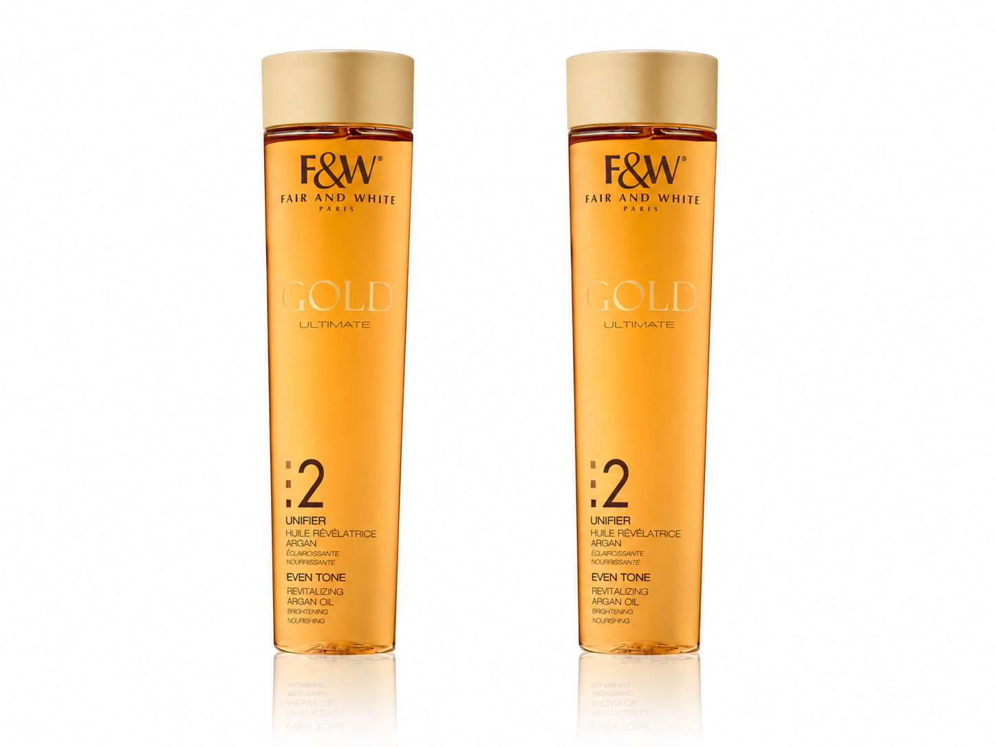 F&W Fair & White Gold Ultimate Even Tone Revitalizing Argan Oil Duo