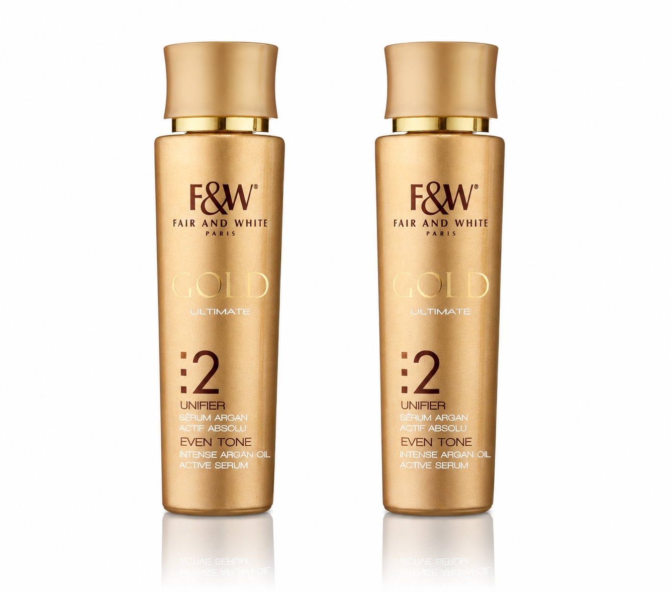 F&W Fair & White Gold Ultimate Even Tone Intense Argan Oil Active Serum Duo