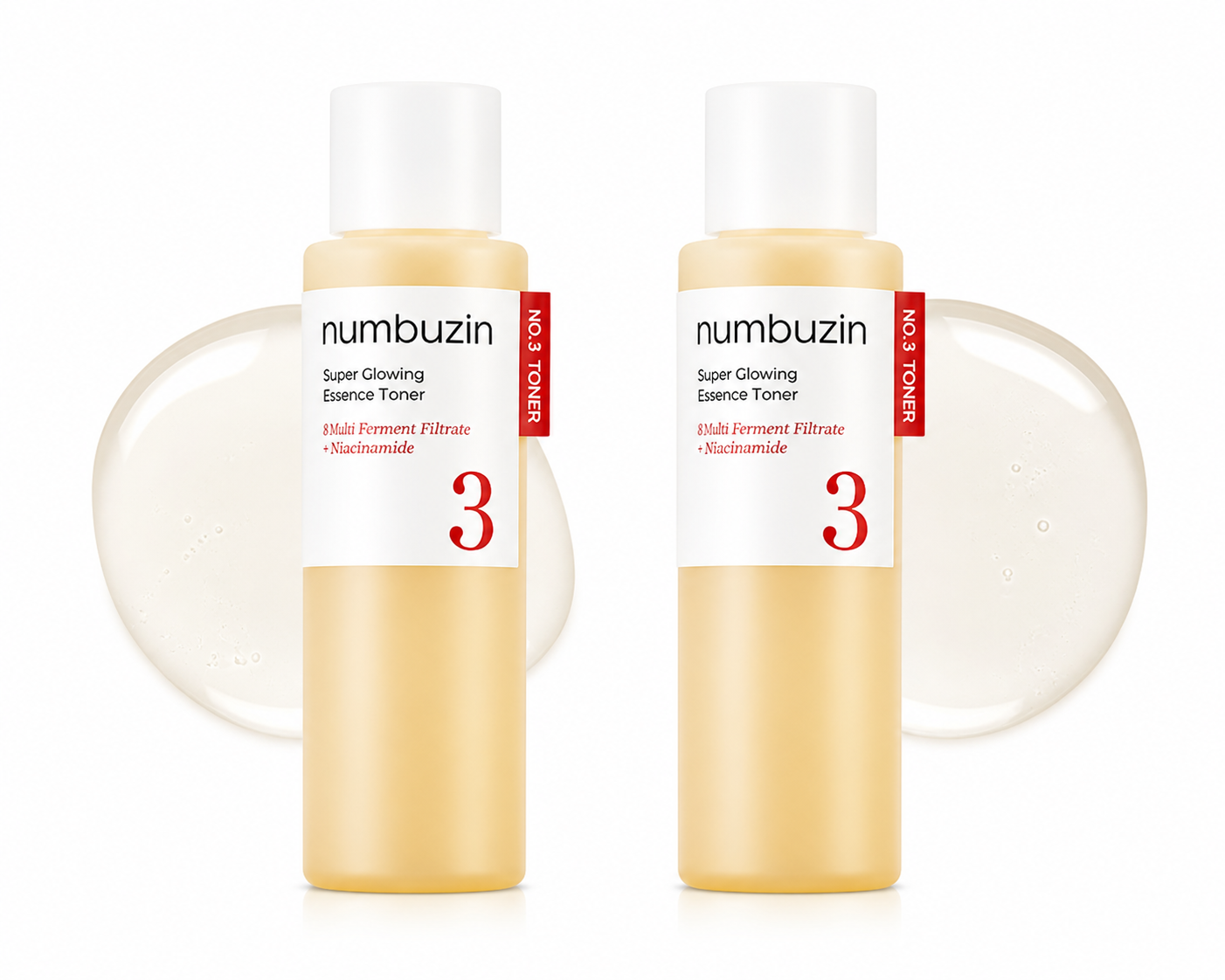 numbuzin No.3 Super Glowing Essence Toner (2-Piece Set)
