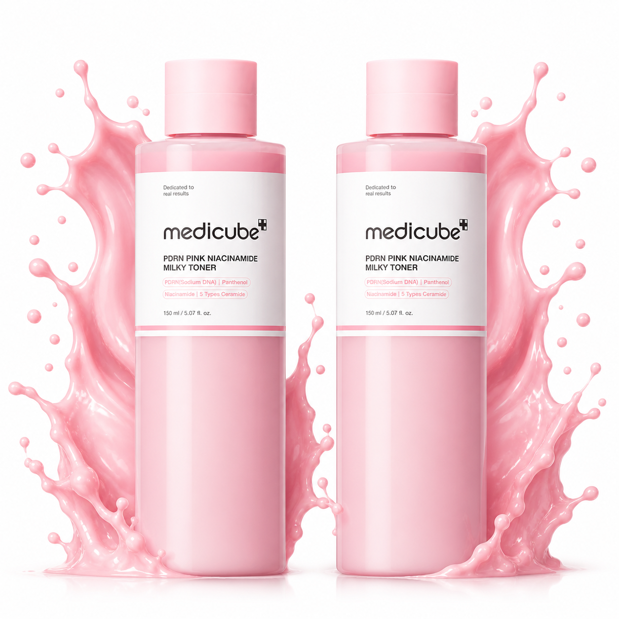 Medicube PDRN Pink Niacinamide Milky Toner (2-Piece Set)