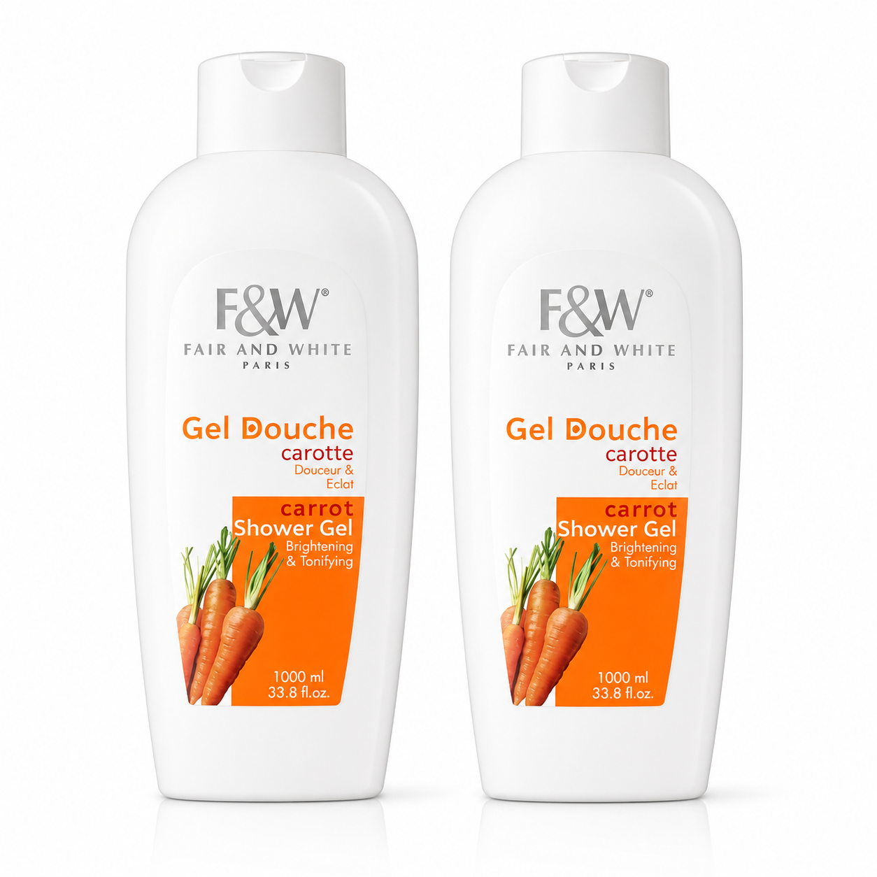Fair & White Paris Carrot Brightening Shower Gel – 2-Piece Set