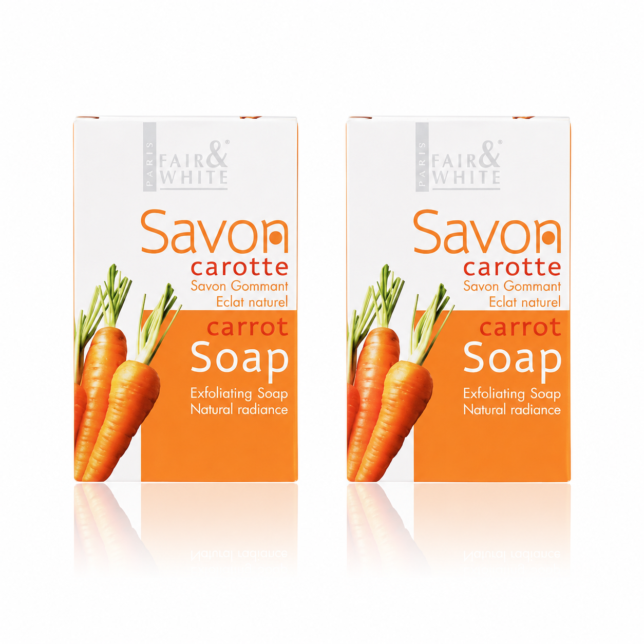 Fair & White Paris Carrot Exfoliating Soap – 2-Piece Set