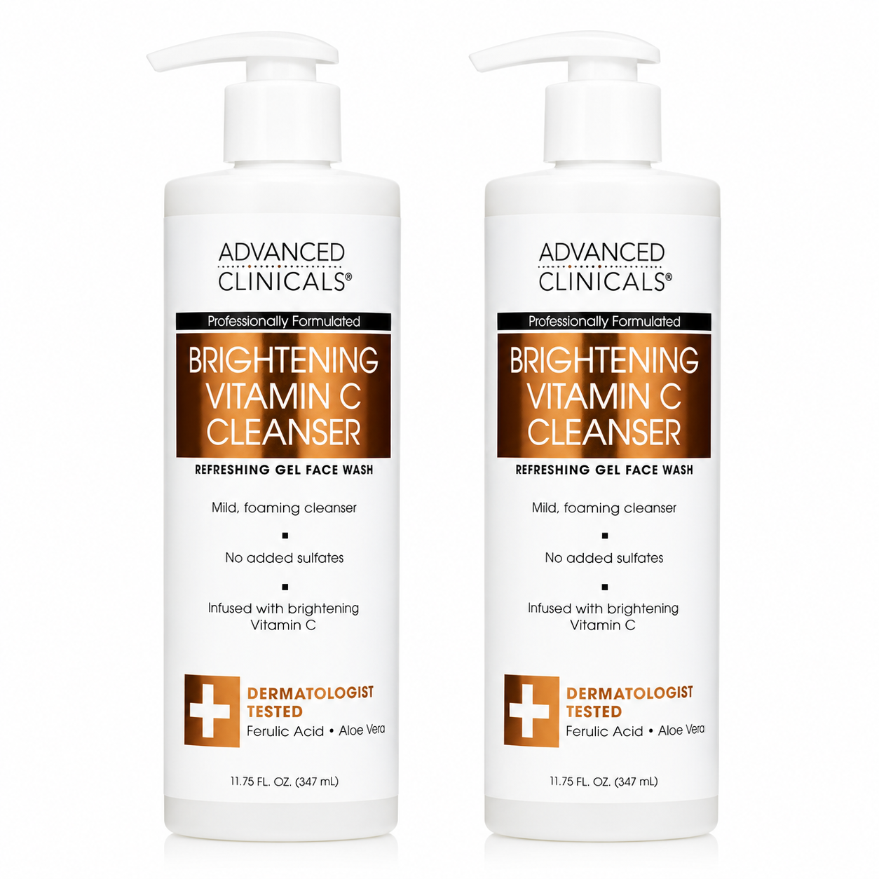 Advanced Clinicals Brightening Vitamin C Cleanser – 2-Piece Set