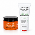Advanced Korean Skin Acne Fight Face Wash + Active Fair Cream Duo