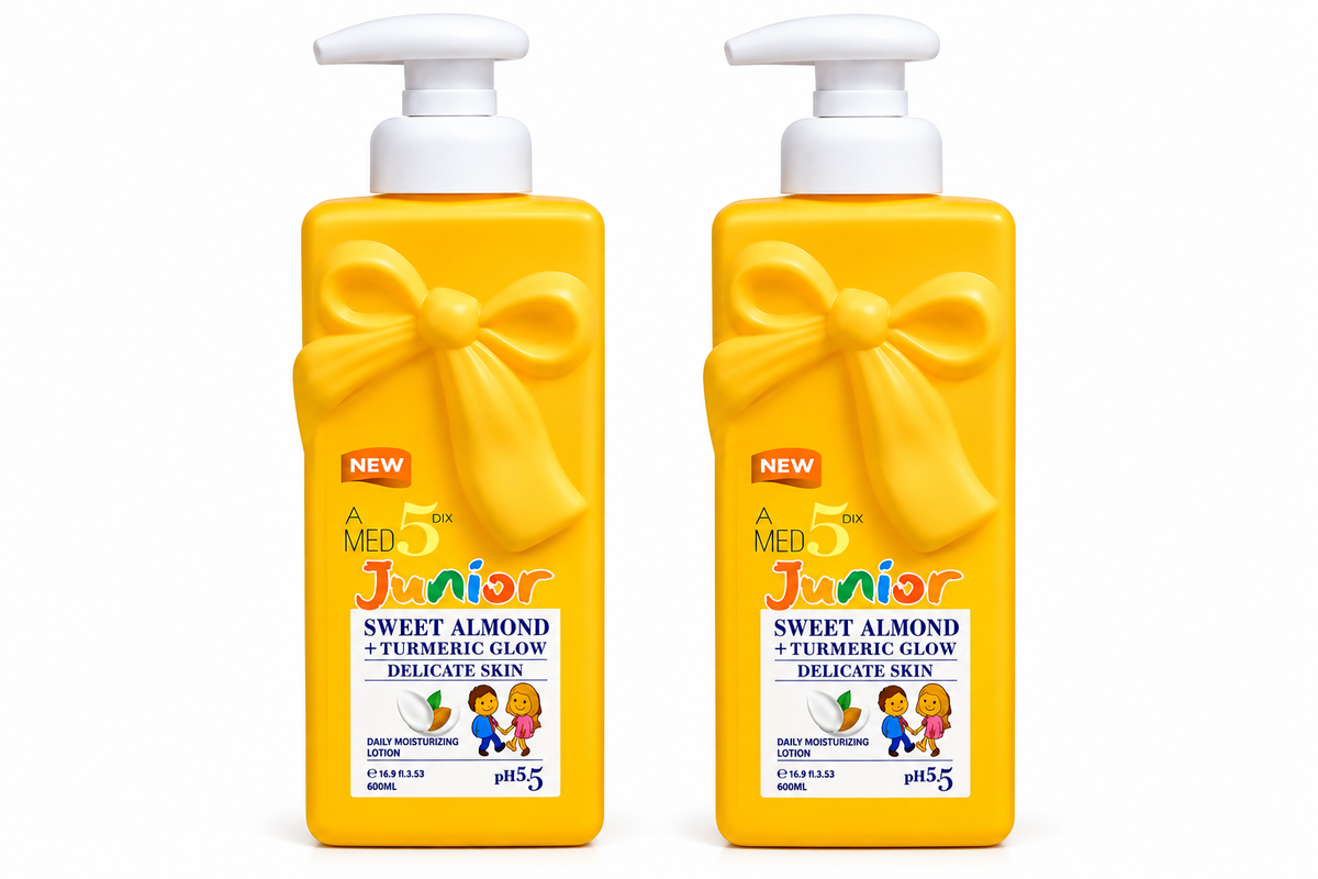 Medix 5.5 Junior Sweet Almond + Turmeric Glow Delicate Skin Daily Moisturizing Lotion 600ml(2PCS)