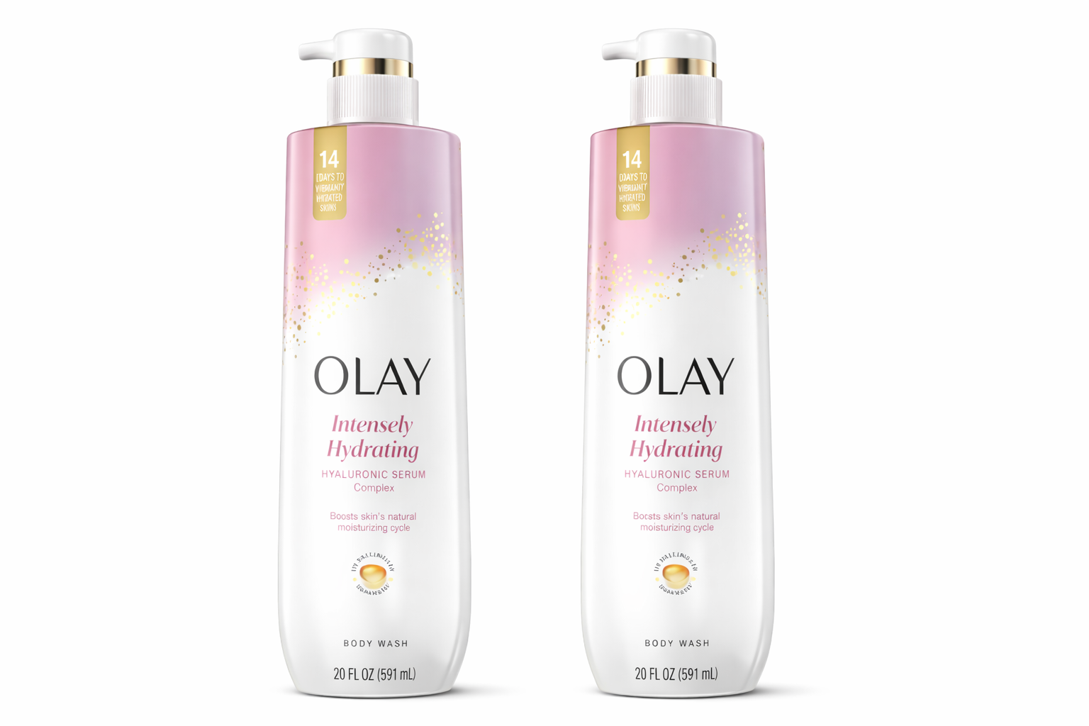 Olay Intensely Hydrating Hyaluronic Serum Body Wash – 2pcs Bundle