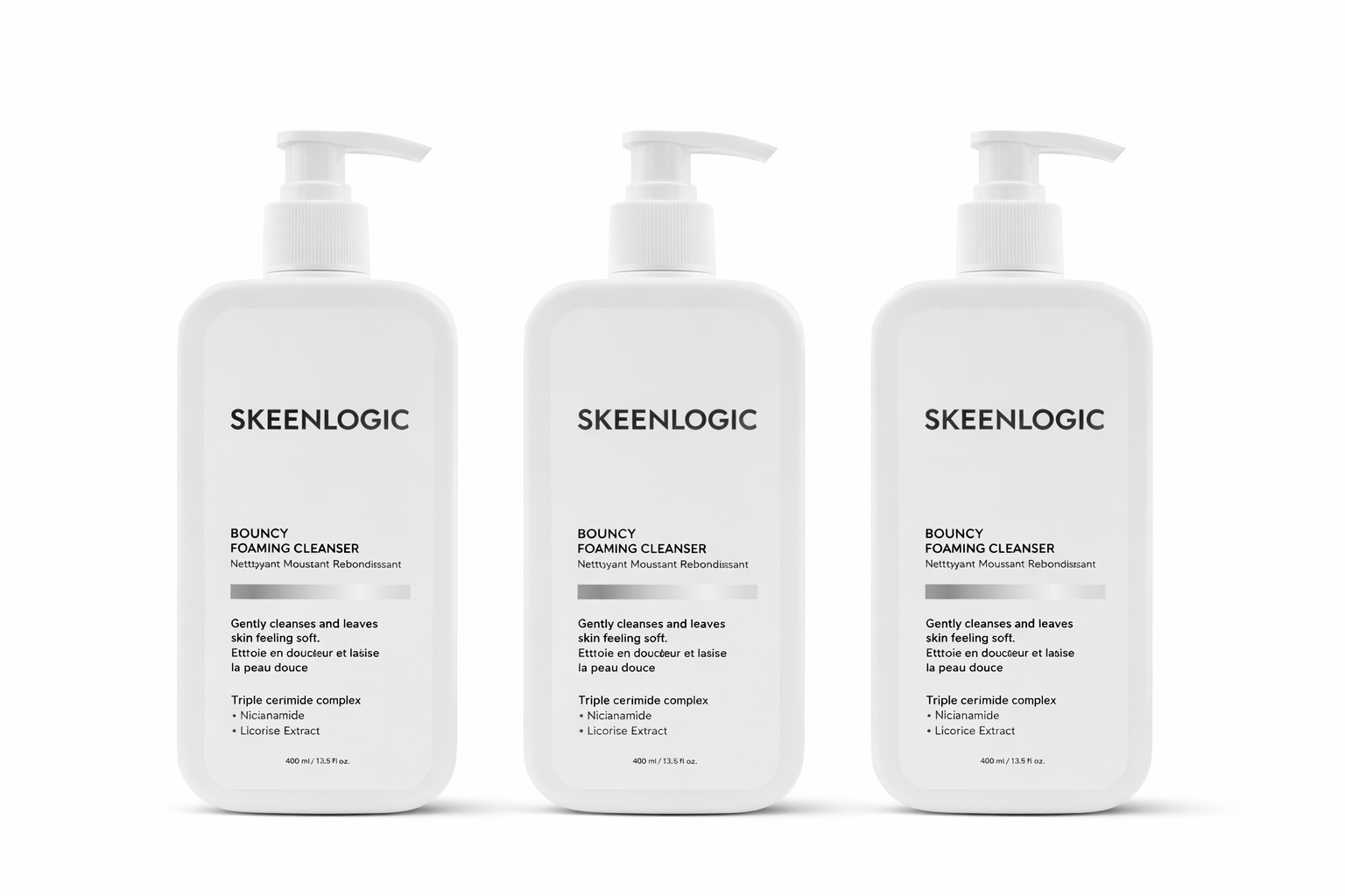 Skeenlogic Bouncy Foaming Cleanser – 3pcs Bundle