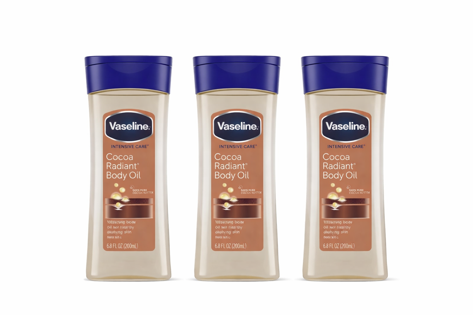 Vaseline Intensive Care Cocoa Radiant Body Oil – 3pcs Bundle