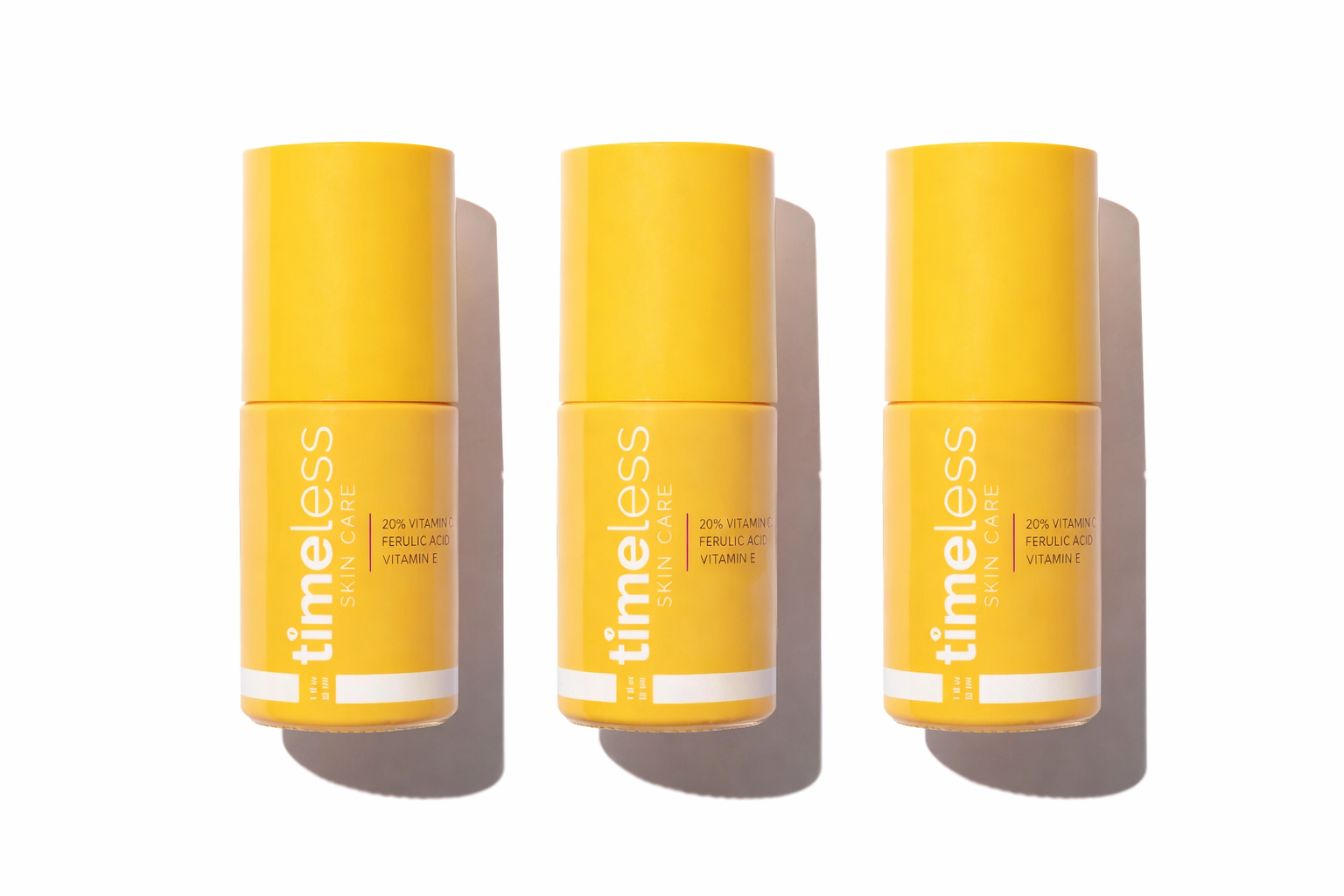 Timeless Skin Care 20% Vitamin C + Ferulic Acid + Vitamin E Serum – 3pcs Bundle