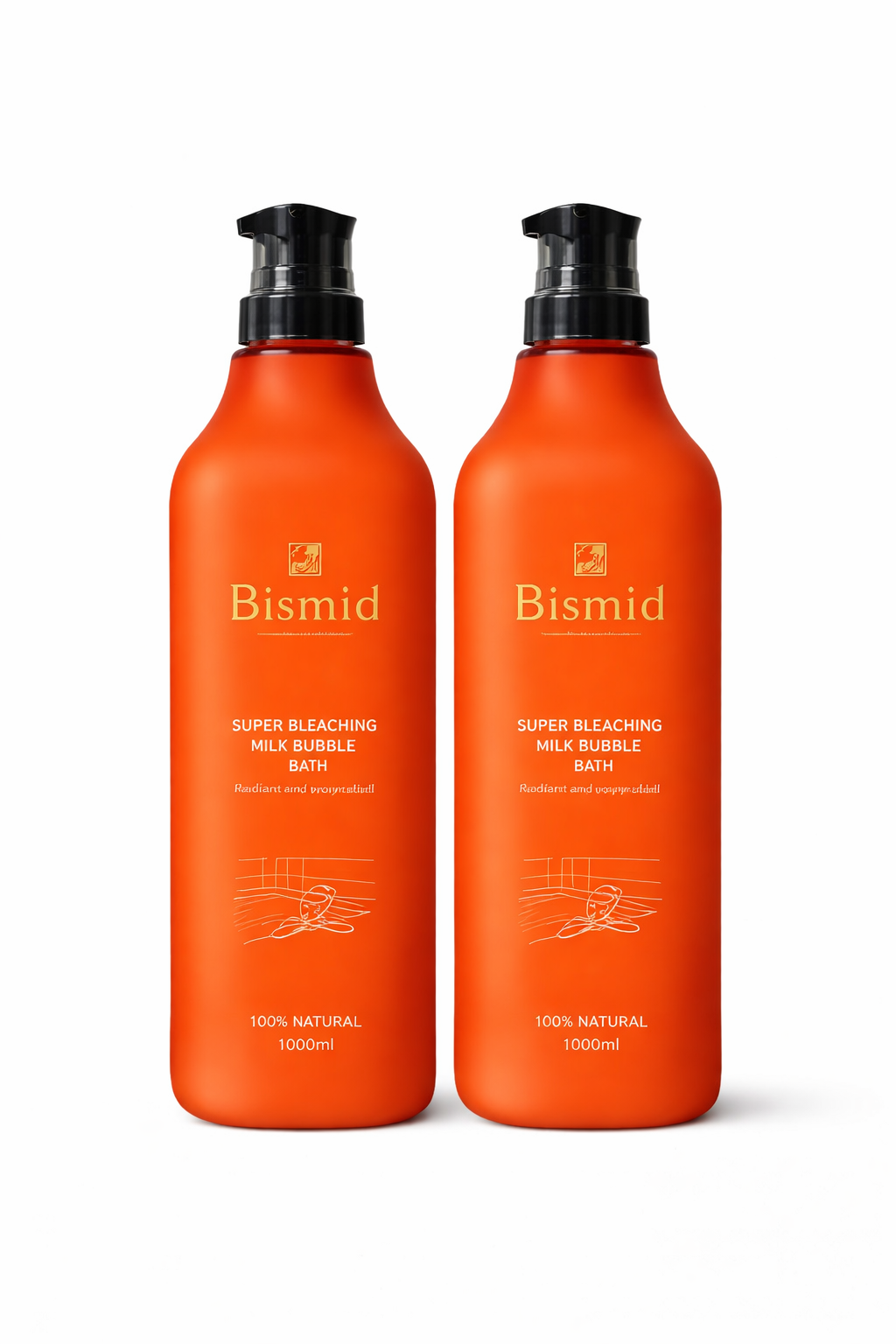 Bismid Super Bleaching Milk Bubble Bath – 2pcs Bundle